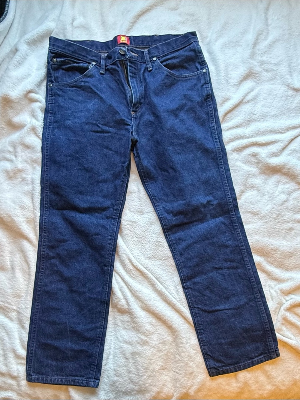 Wrangler 36MWZ Cowboy Cut Slim Fit Jeans Dark Wash 36x30